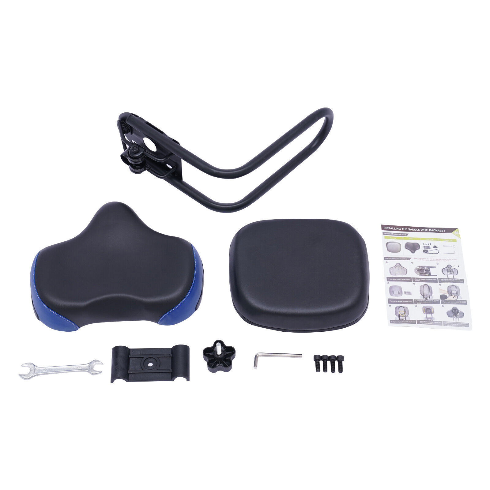 Bike Seats for Wide Adult Tricycle Women Backrest Saddle Bik Seat w/Backrest new