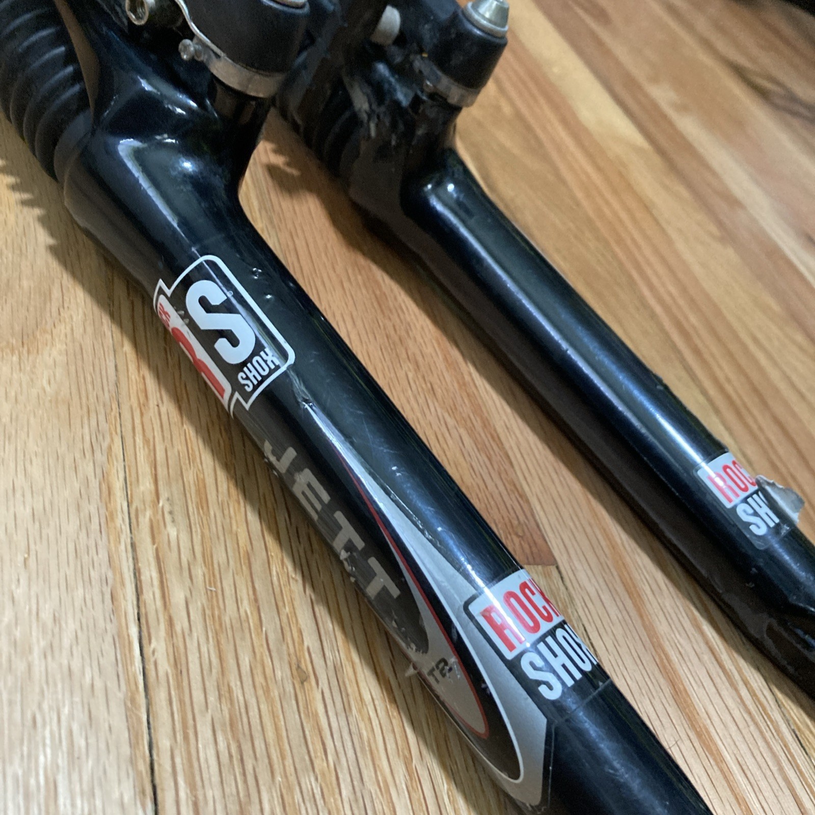 Vintage ROCK SHOX JETT T2 Mountain Bike Suspension Fork 11/8″ TL 63mm PRE OWNED
