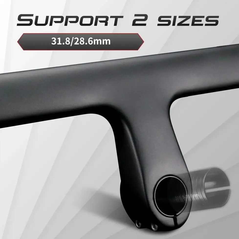 Carbon Road Bike Integrated Handlebar 400mm 420mm 440mm UD Glossy / Matte