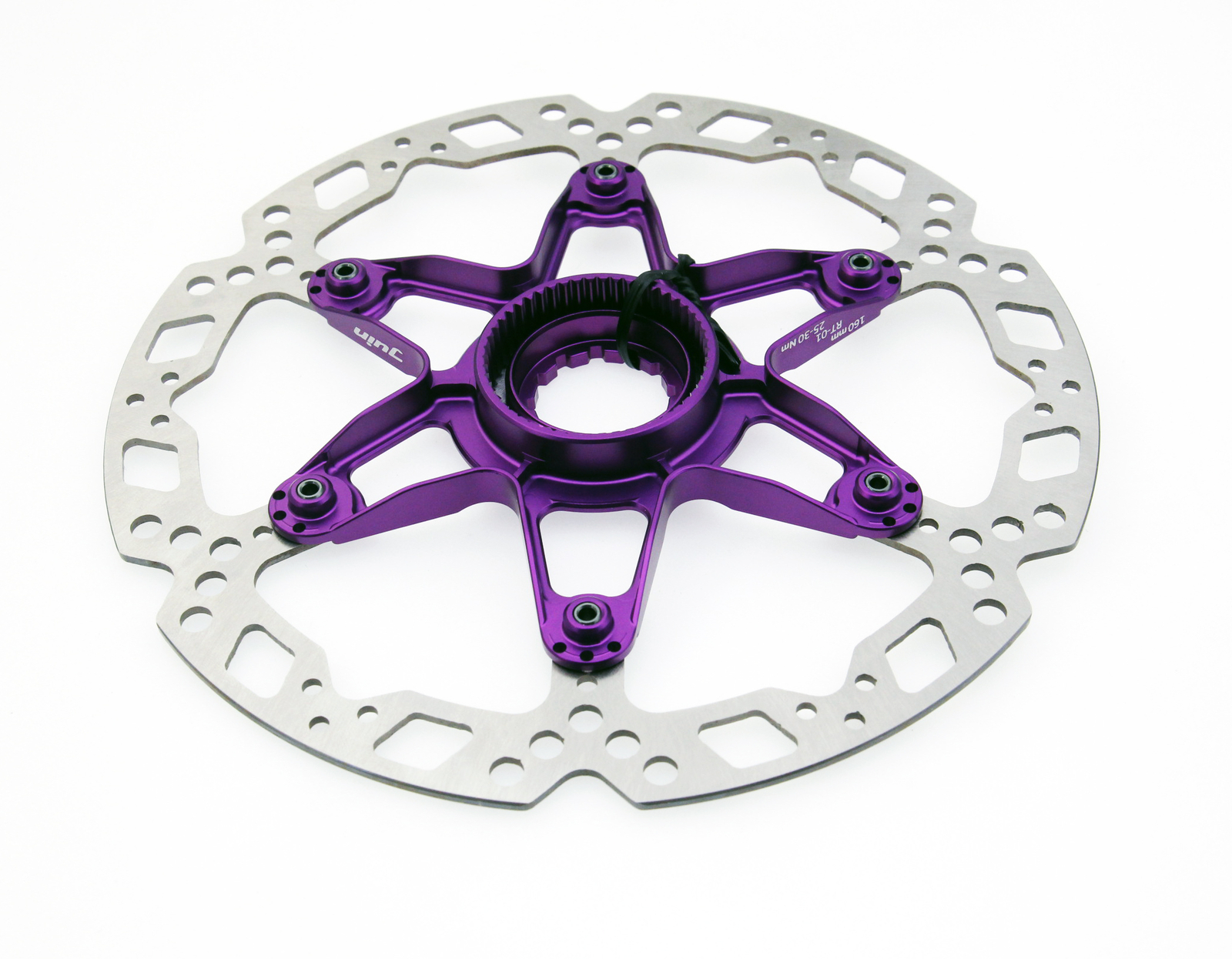 Juin Tech RT01 Purple Centerlock Floating Rotors 160/140mm Pair Road Bike Upgrad