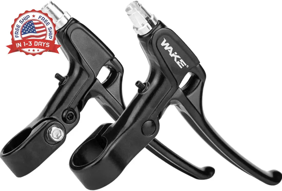 WAKE Bicycle Brake Levers 2pcs Mountain Bike Brake Handles 4 Finger 2.2cm Diamet