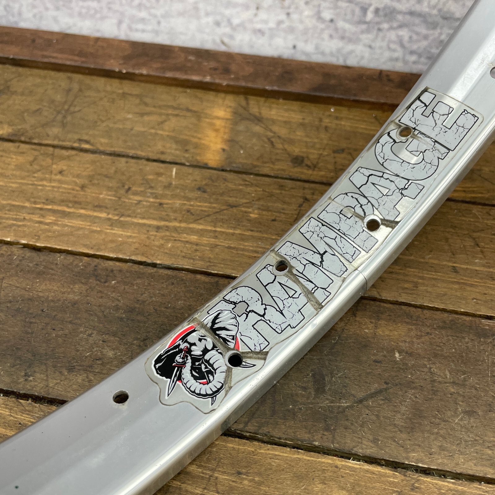 Stolen Brand Rampage BMX Rim 36h 20 in Silver Street Park Hoop 36 Hole Dents