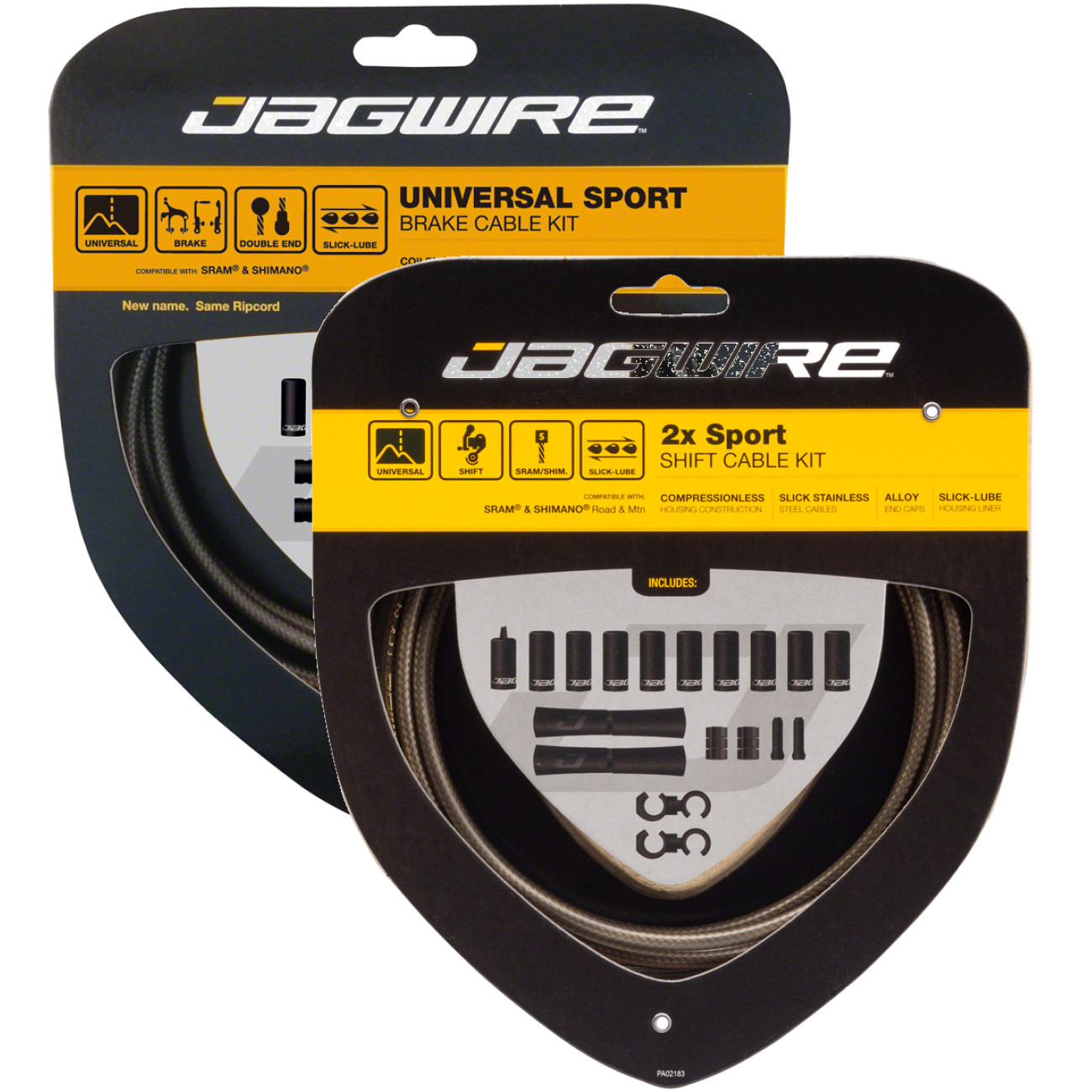 Jagwire Carbon Silver Bike Cable & Brake Shift Kit – Universal Sport & SRAM/