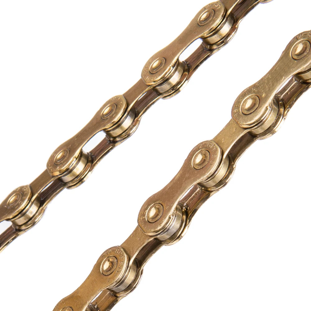 Golden Oil Slick All Speed 8 9 11 12 Bicycle Chain Hollow Light Weight Durable
