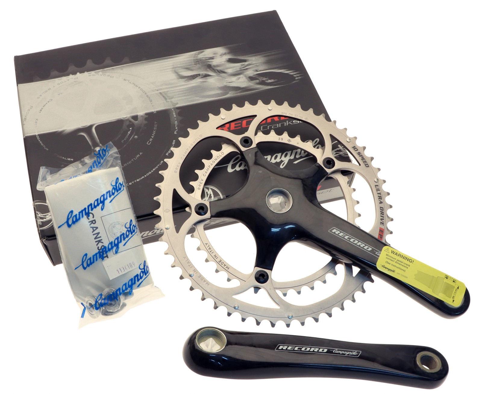 Campagnolo Record Carbon Crankset 10 Speed 53/39T 170mm ’04 Square Taper NOS NEW