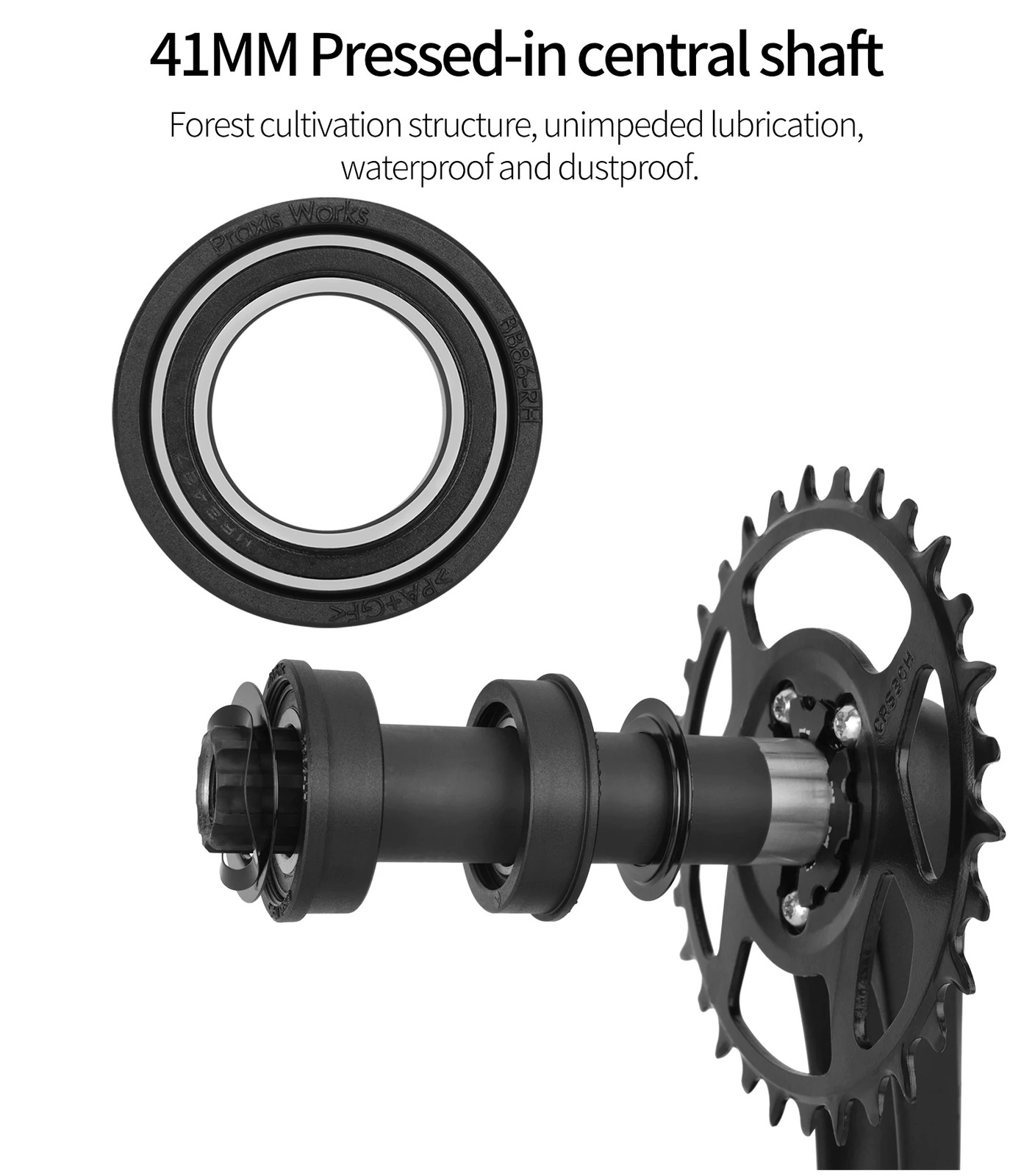165/170/175mm 30T/32T Single Chainring Mountain Bike Hollow Integrated Crankset