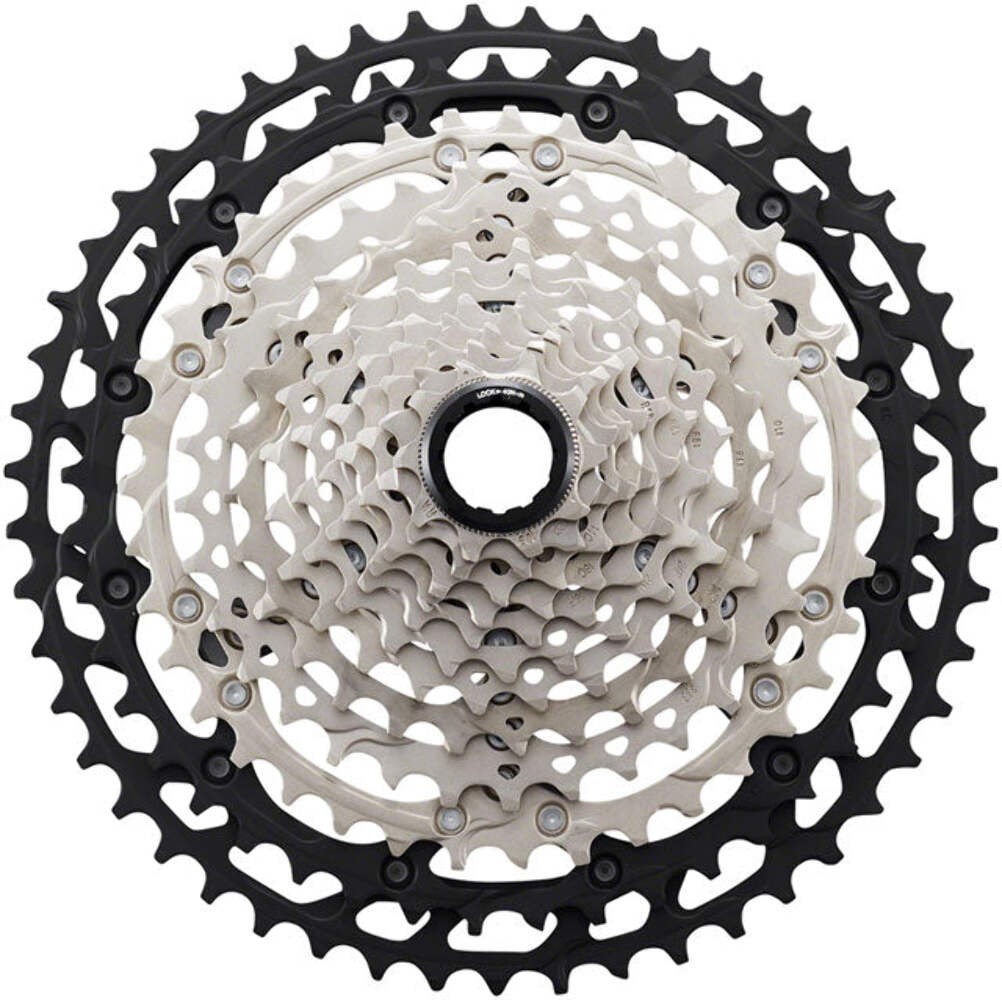 Shimano XT CS-M8100 Cassette – 12-Speed, 10-45t, Silver/Black, Micro Spline