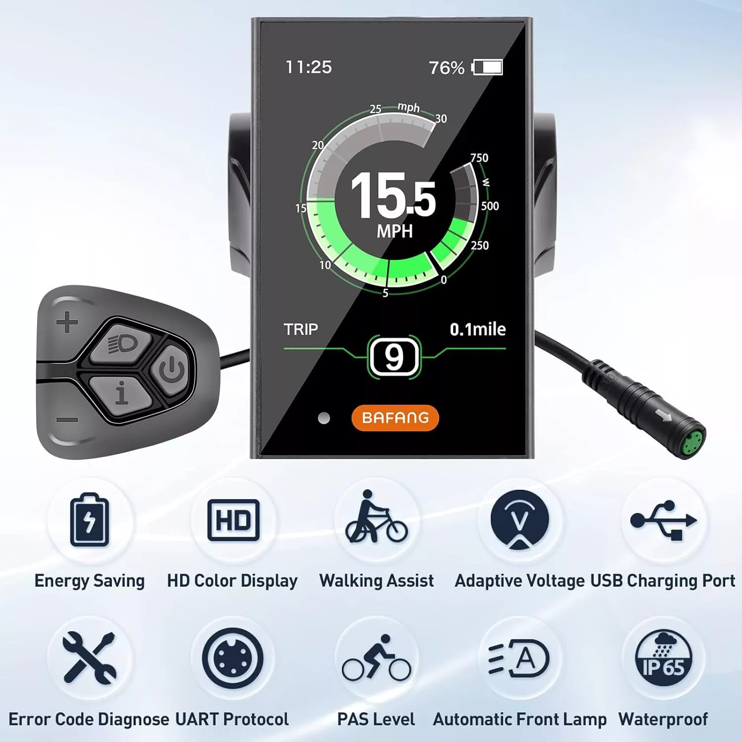BAFANG DPC18 Display UART Protocol For Bafang Mid Motor BBS01B BBS02B BBSHD