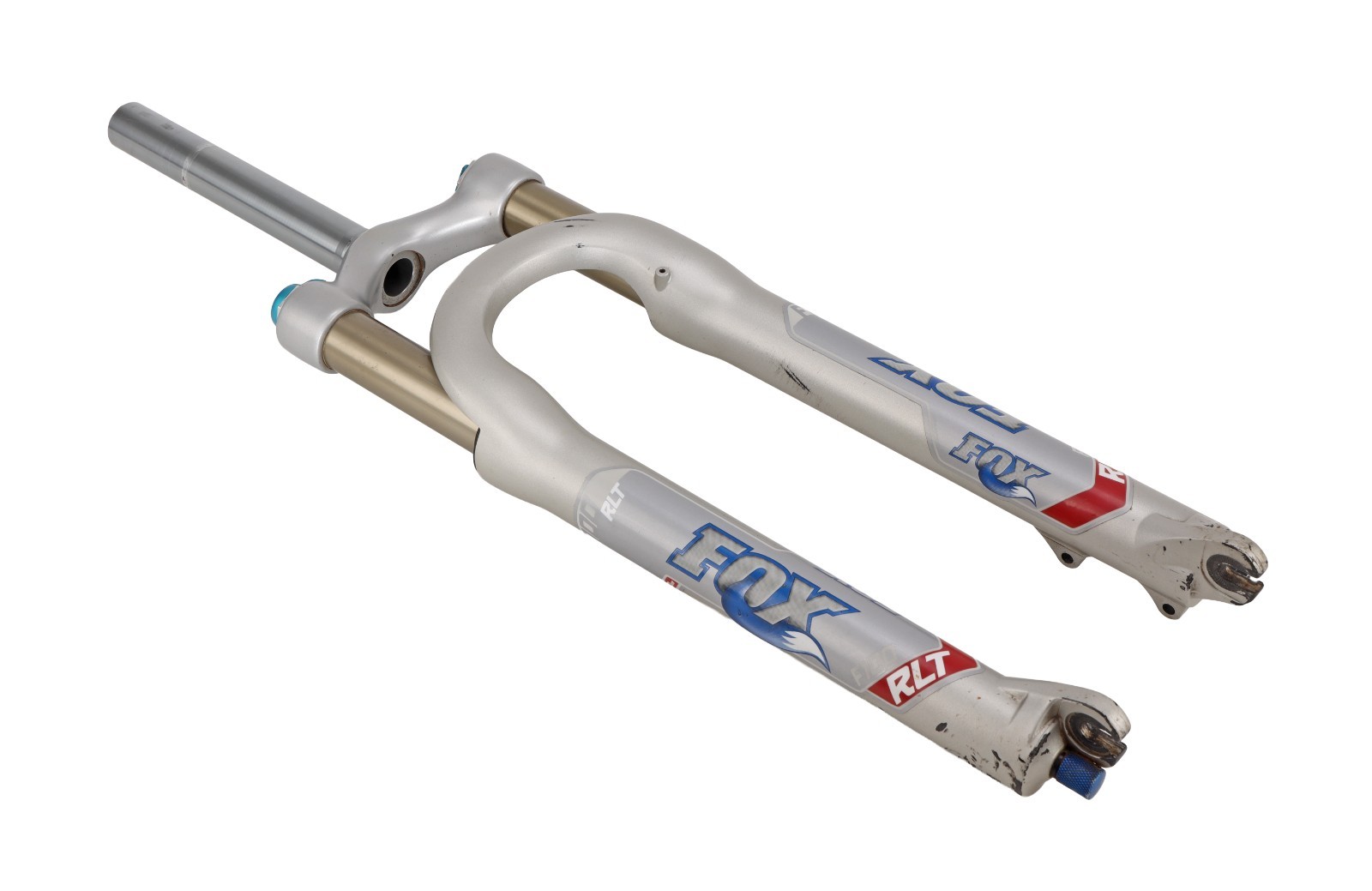 Fox Factory F100 RLT Disc Mountain Bike Fork 26″ 100mm w/ Lockout 32 SILVER QR