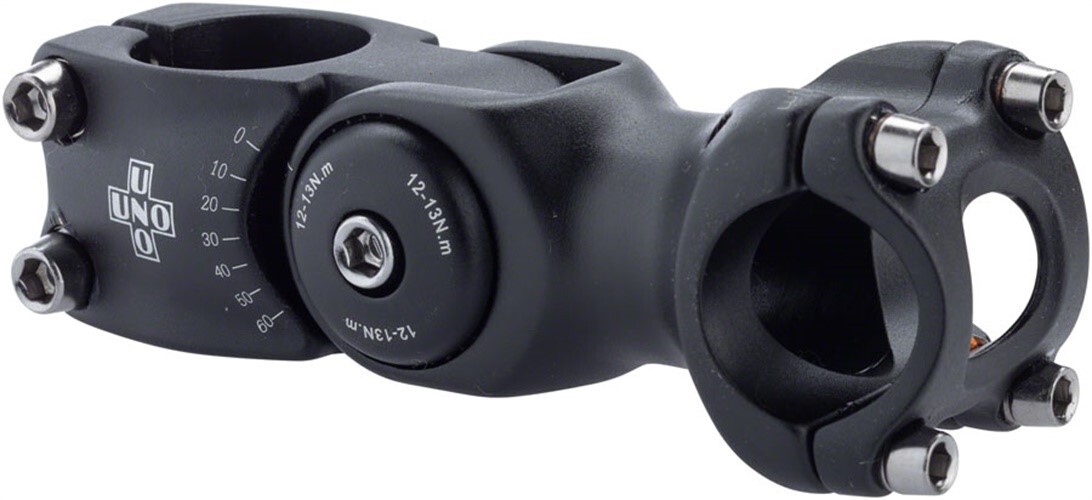 Kalloy 820 Stem – 90mm, 25.4 Clamp, Adjustable, 1 1/8″, Aluminum, Black
