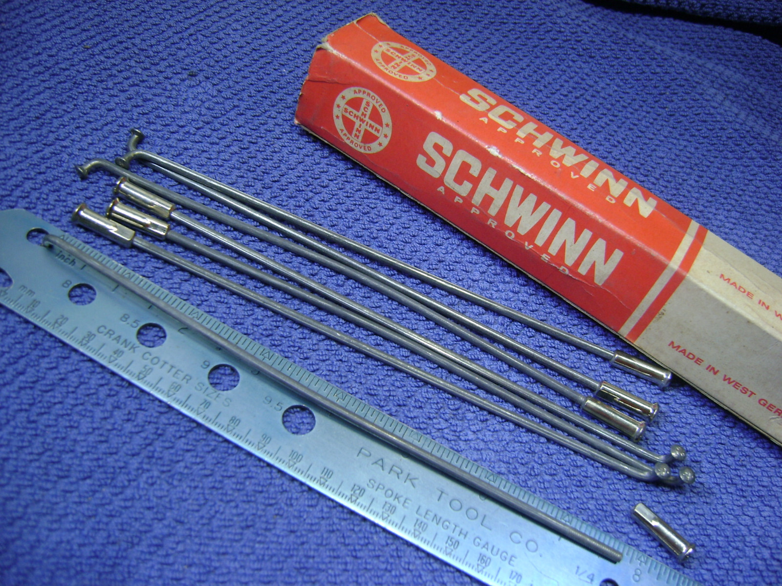 7 NOS 7-3/4″ Schwinn Union .120 galvanized cycle truck spokes 11ga with nipples