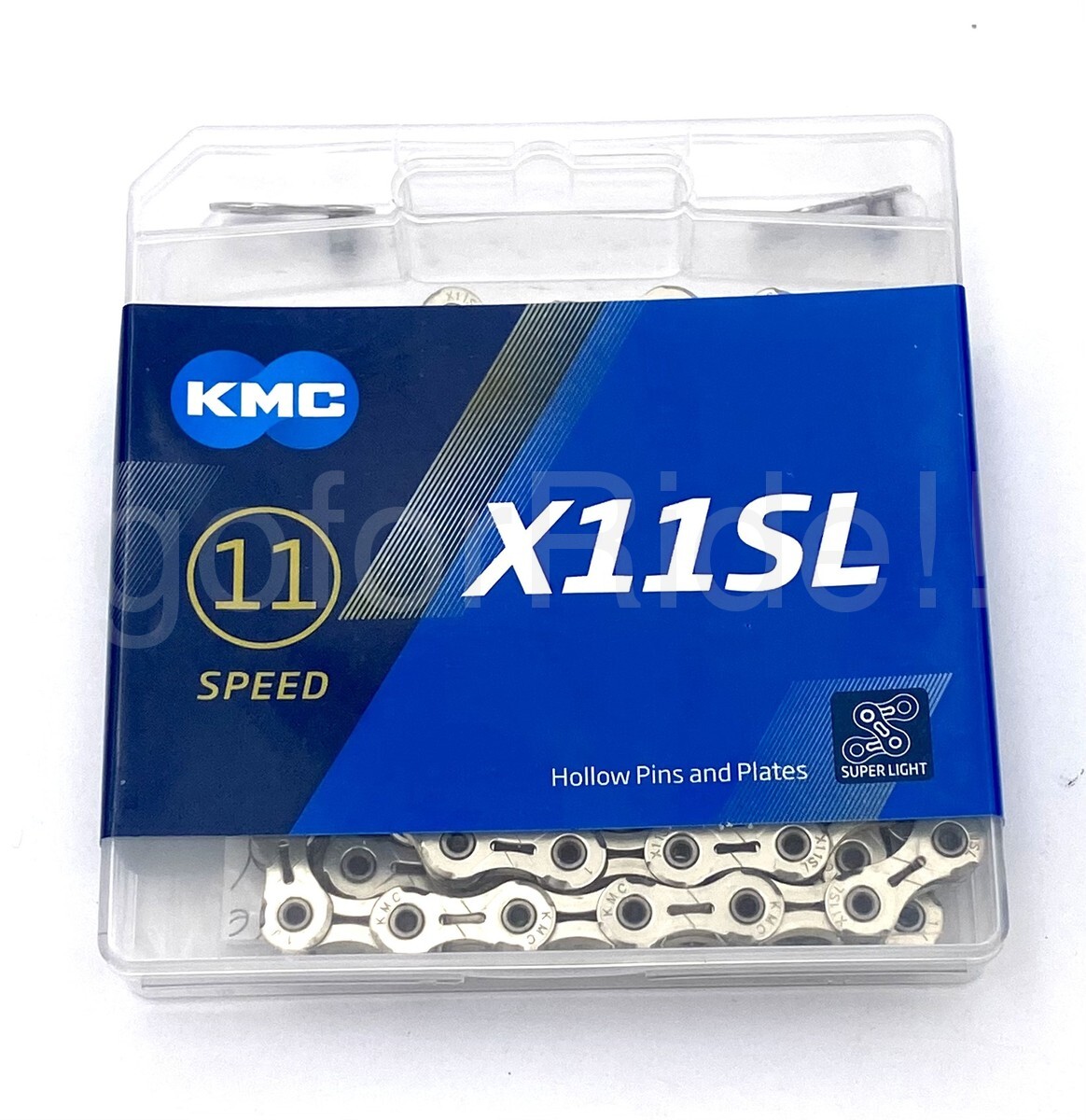 KMC X11SL Bike Bicycle Chain 11-Speed 118 Links Silver for Shimano/Sram