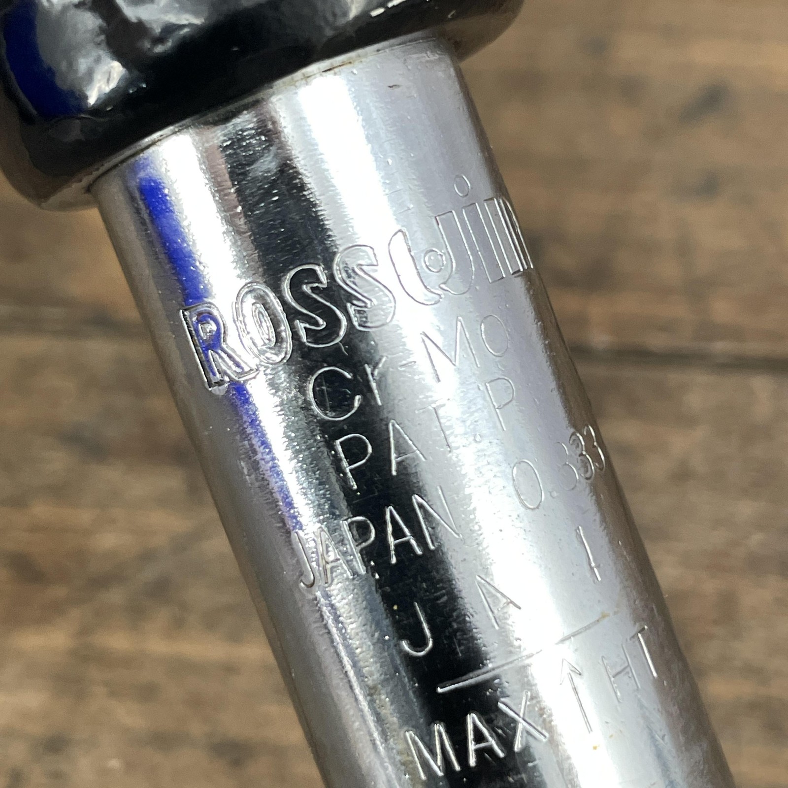Vintage Ross .833 Quill Stem 25.4 Clamp 21.1 Black MTB Japan Handlebar