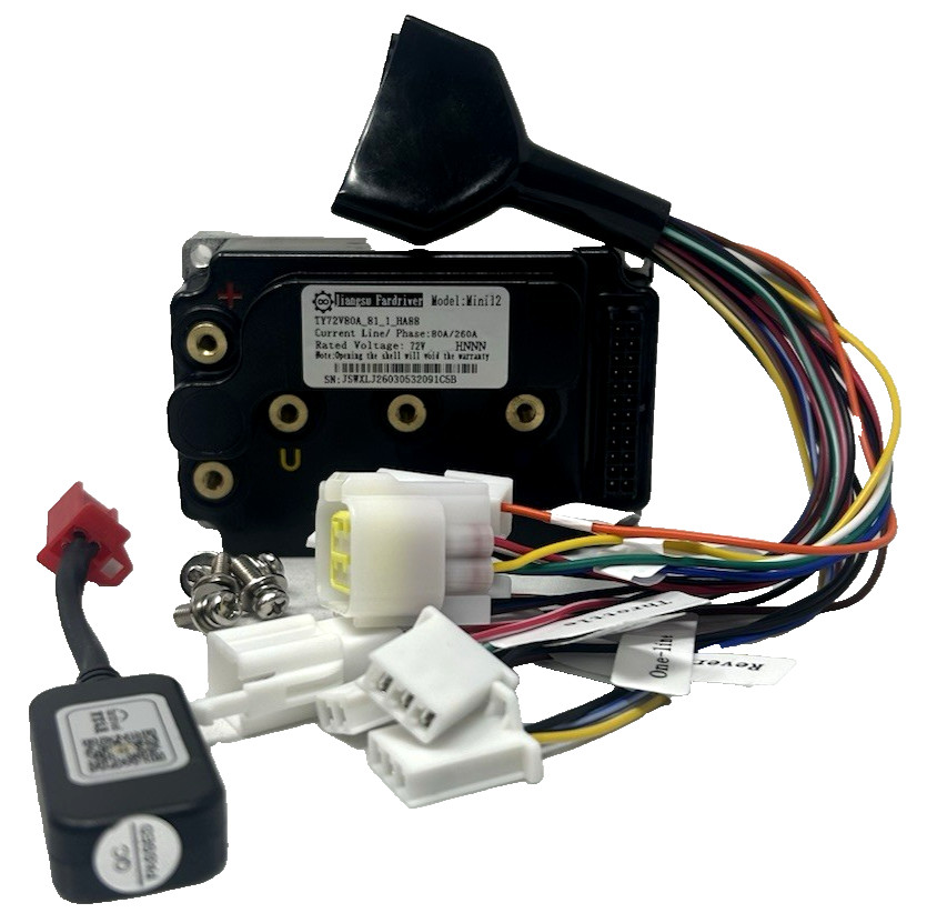 FarDriver ND7280A MINI12 72V 80A Controller + Chaojie 3.13″ TFT Display