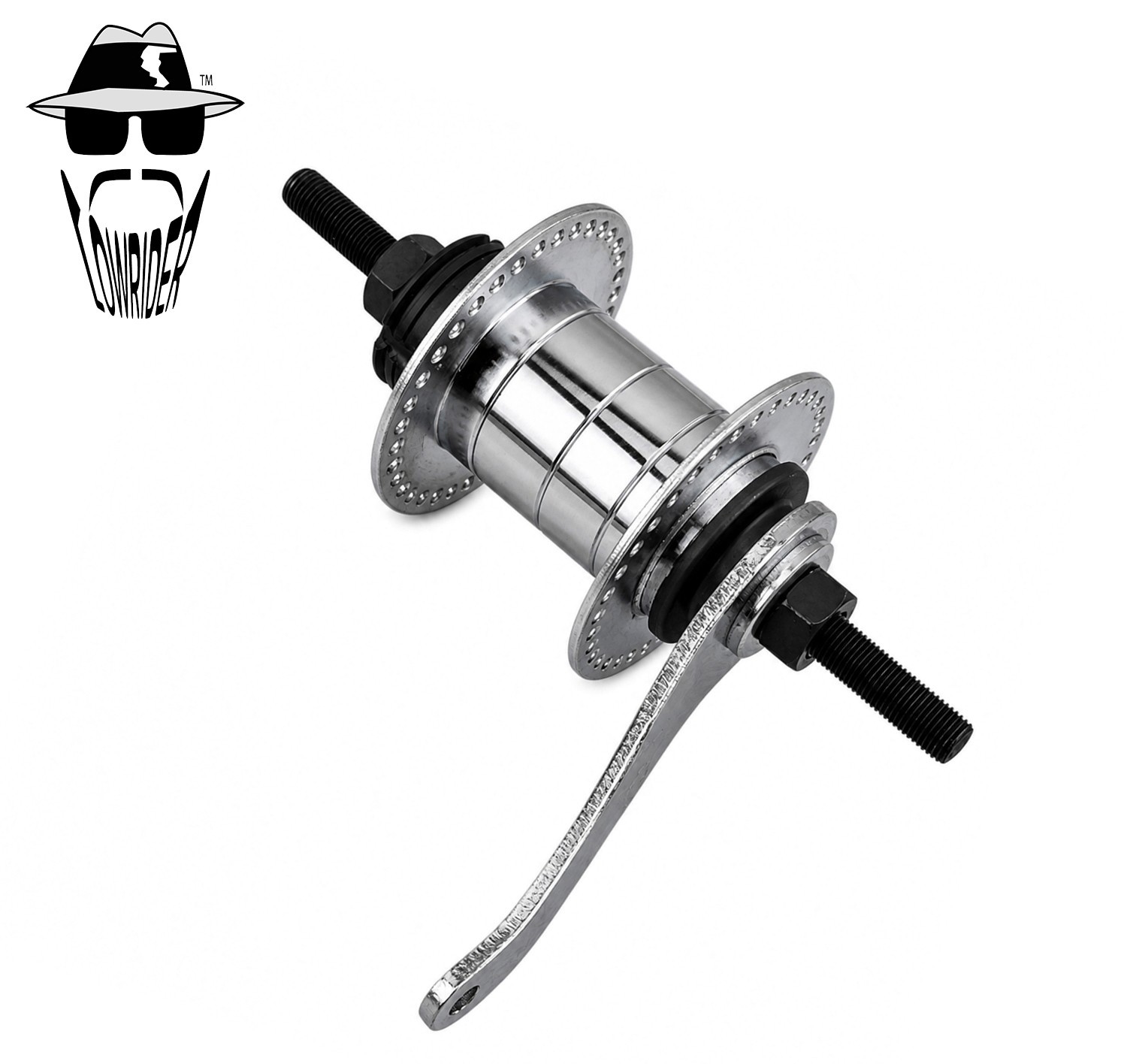 VINTAGE LOWRIDER BICYCLE 72 SPOKE COASTER STEEL HUB 80G IN CHROME.
