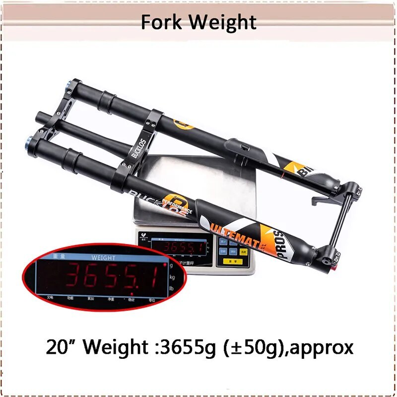Thru Axle 15*150mm Inverted Air Suspension Fork 20/26Inch Snow E-bike Fat Fork