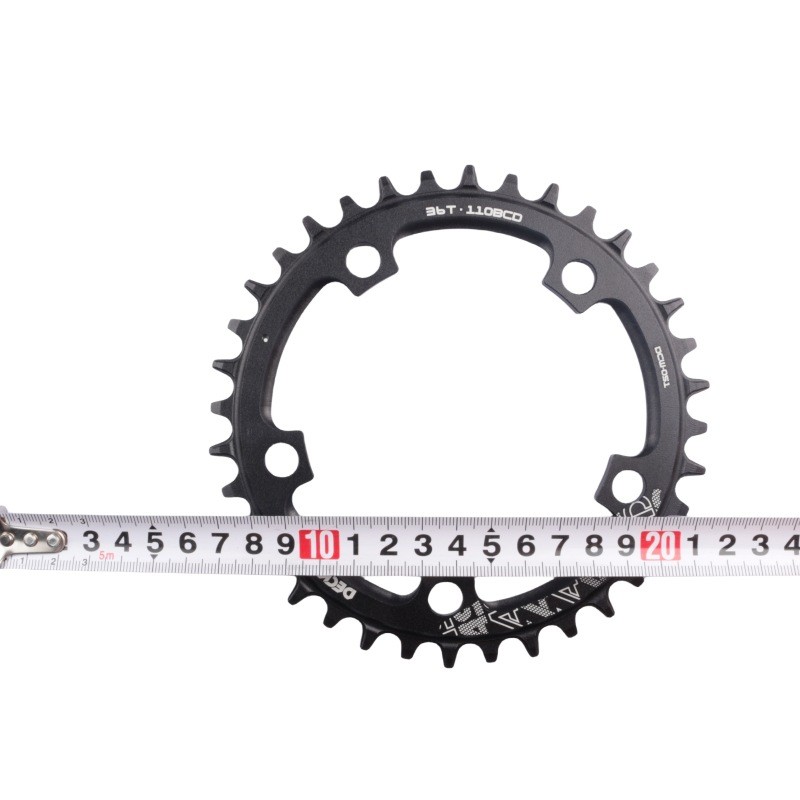 Bicycle Chainring 110BCD 5 Arm Round Single Wide Narrow Chain Wheel 36-54T Black