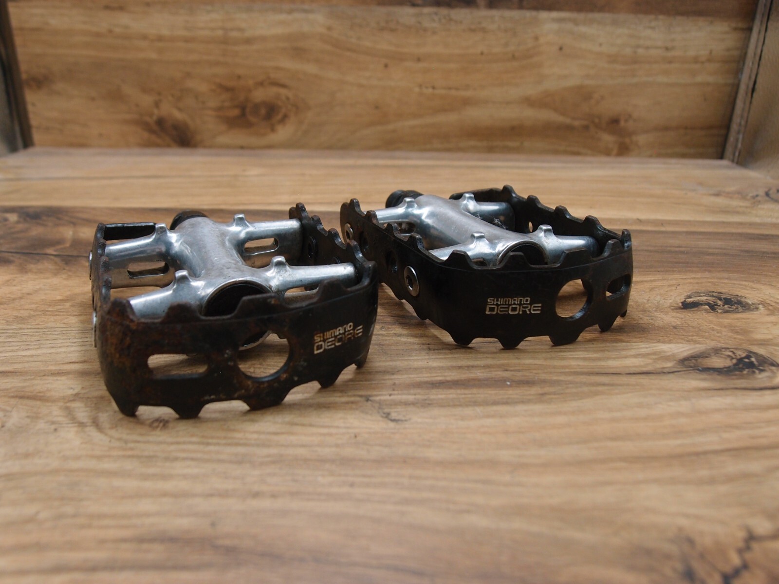 1990’s MTB flat platform pedals Shimano Deore PD-MT60 Bear Trap VIA Japan