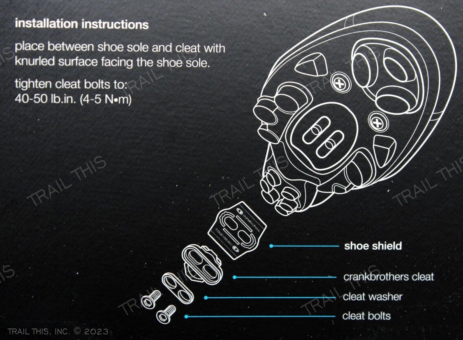 Crank Brothers Shoe Shields Protects Carbon Soled Shoes fit all Crankbros Cleats