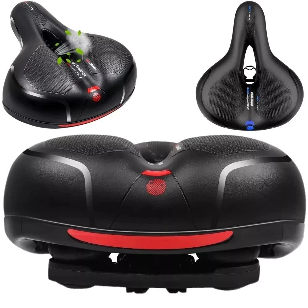 Extra Wide Big Bum Bike Bicycle Saddle Seat Gel Cushion Sporty Soft Comfort Pad
