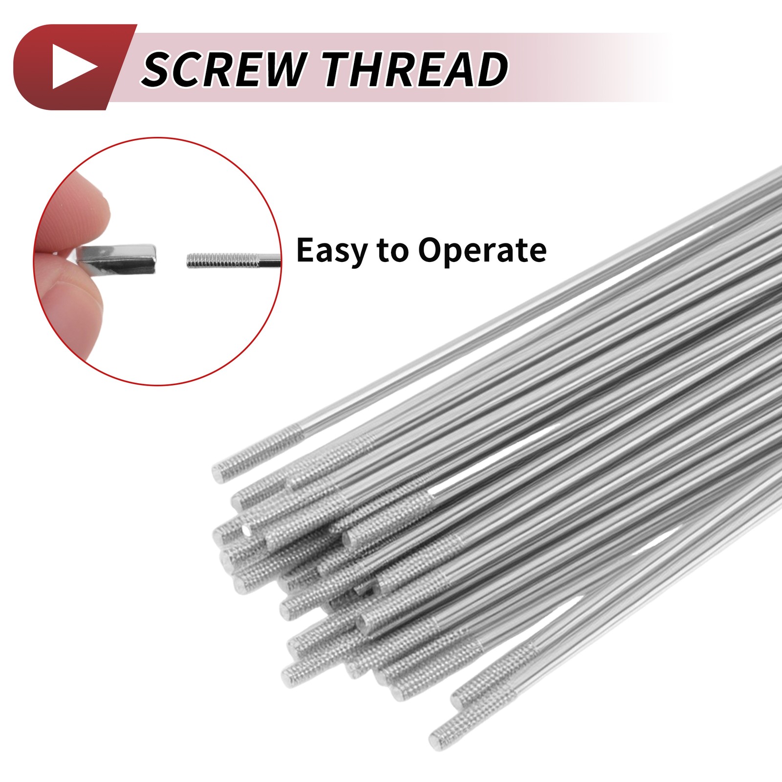 14G J Bend Bicycle Spokes 220mm Bike Wheel Spokes with Nipple Silver Tone 36 Set