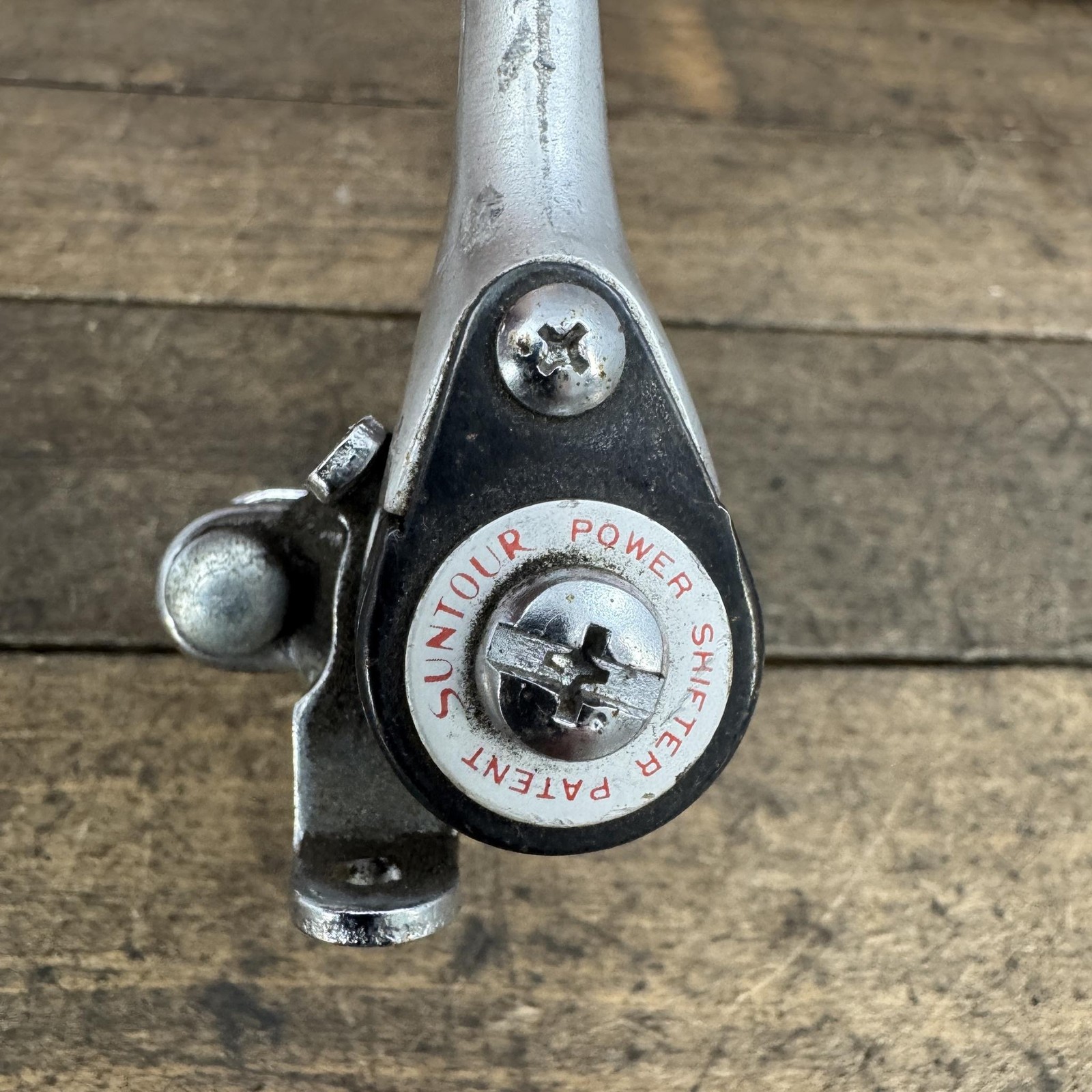 Vintage SunTour Power Shifter Set Down Tube Clamp 28.6 Ratchet Friction