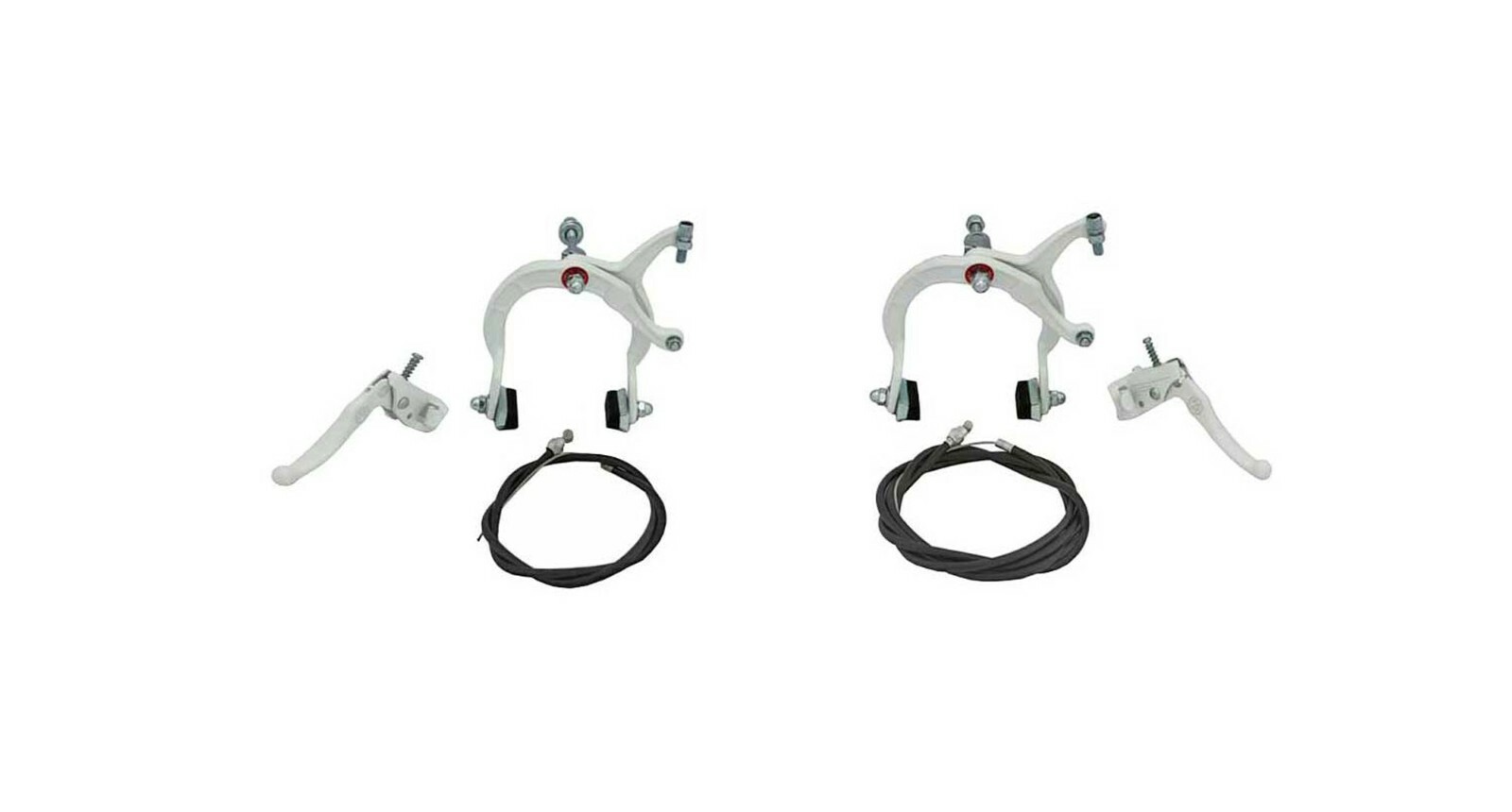 ALTALINE MX ALLOY FRONT OR REAR BRAKE SET WHITE BMX/MX BICYCLES.