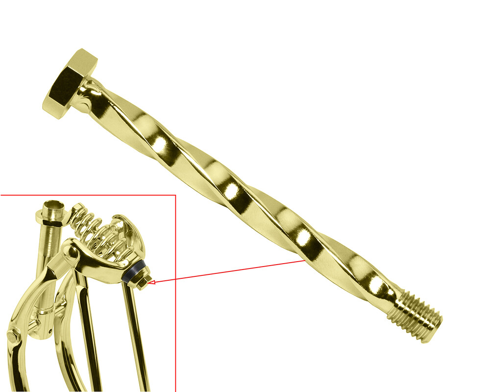 Twisted Center Spring Bolt Gold.