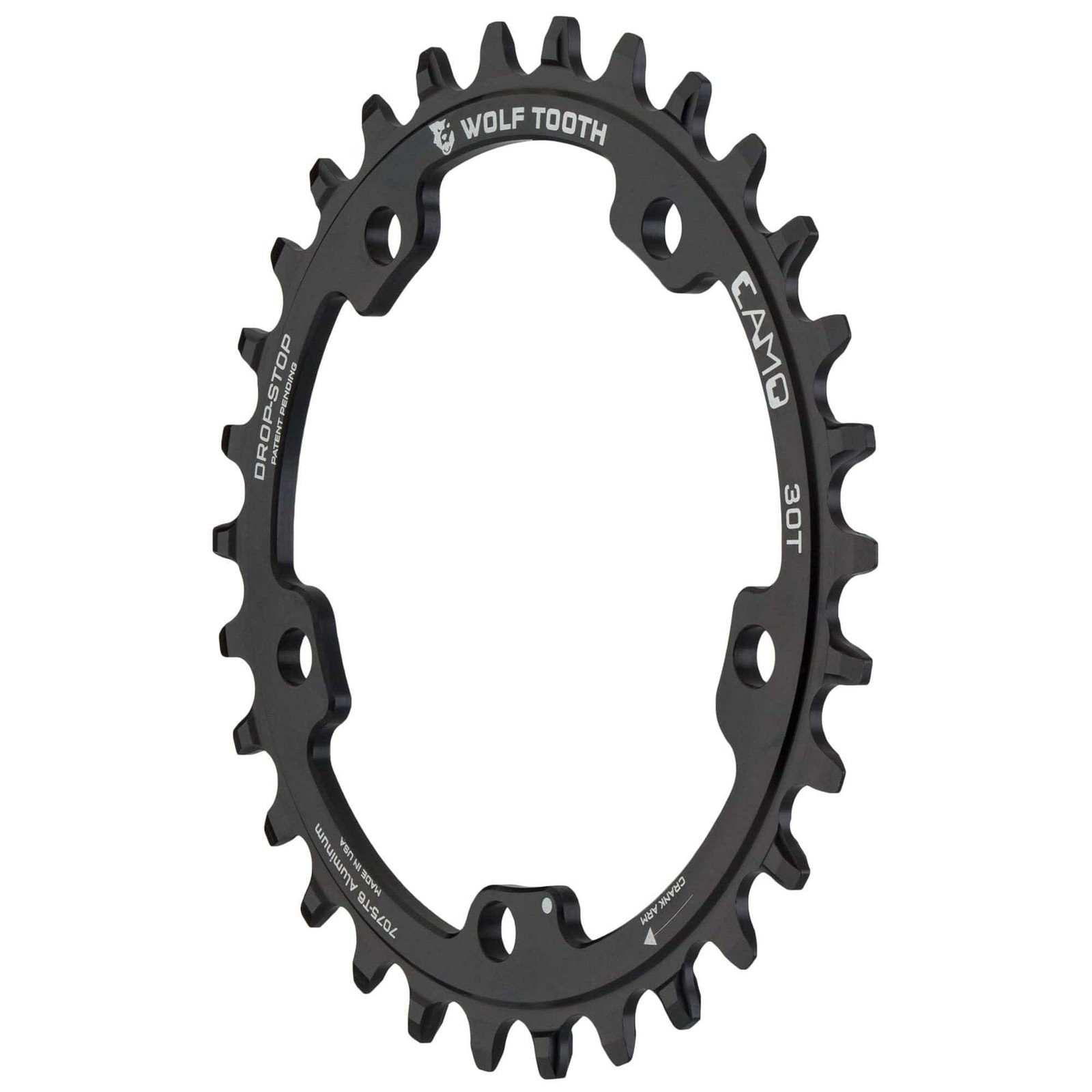 Wolf Tooth CAMO Aluminum Round Chainring Drop-Stop B 36T