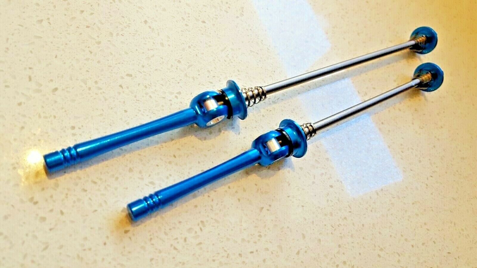 SKEWERS, Titanium & Alloy, «AEROZINE» 45 g, a pair, Quality, Strong & blue Anod.