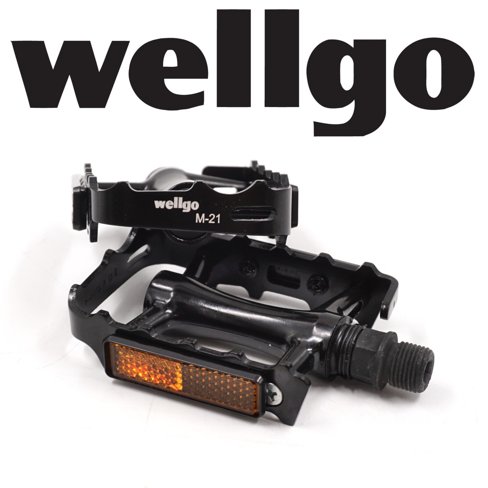 Wellgo M21 Mountain Bike Urban Flat 9/16″ Alloy Pedals Black or Black-Silver