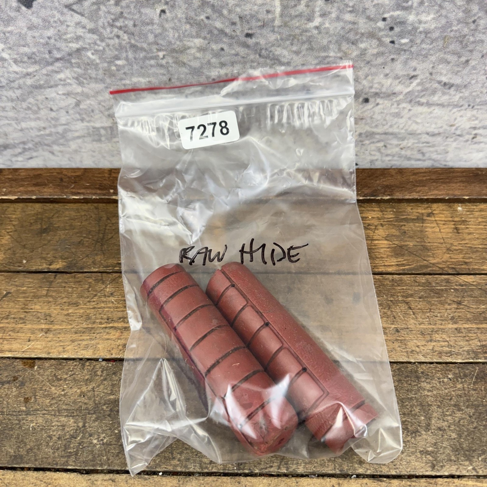 Vintage Huffy Rawhide Grips Red Muscle Bike Cruiser Slip On 4.5 In Rubber 1970s