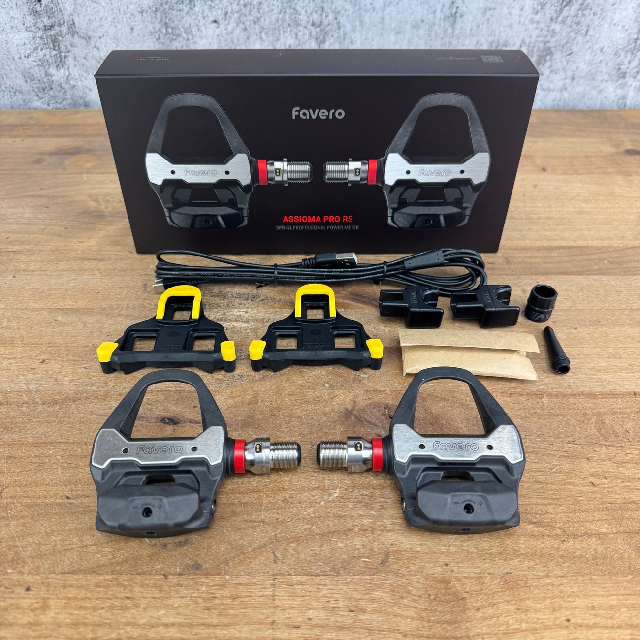 New! Favero Assioma Pro RS-2 Road Dual Sided Carbon Power Meter Bike Pedals 247g