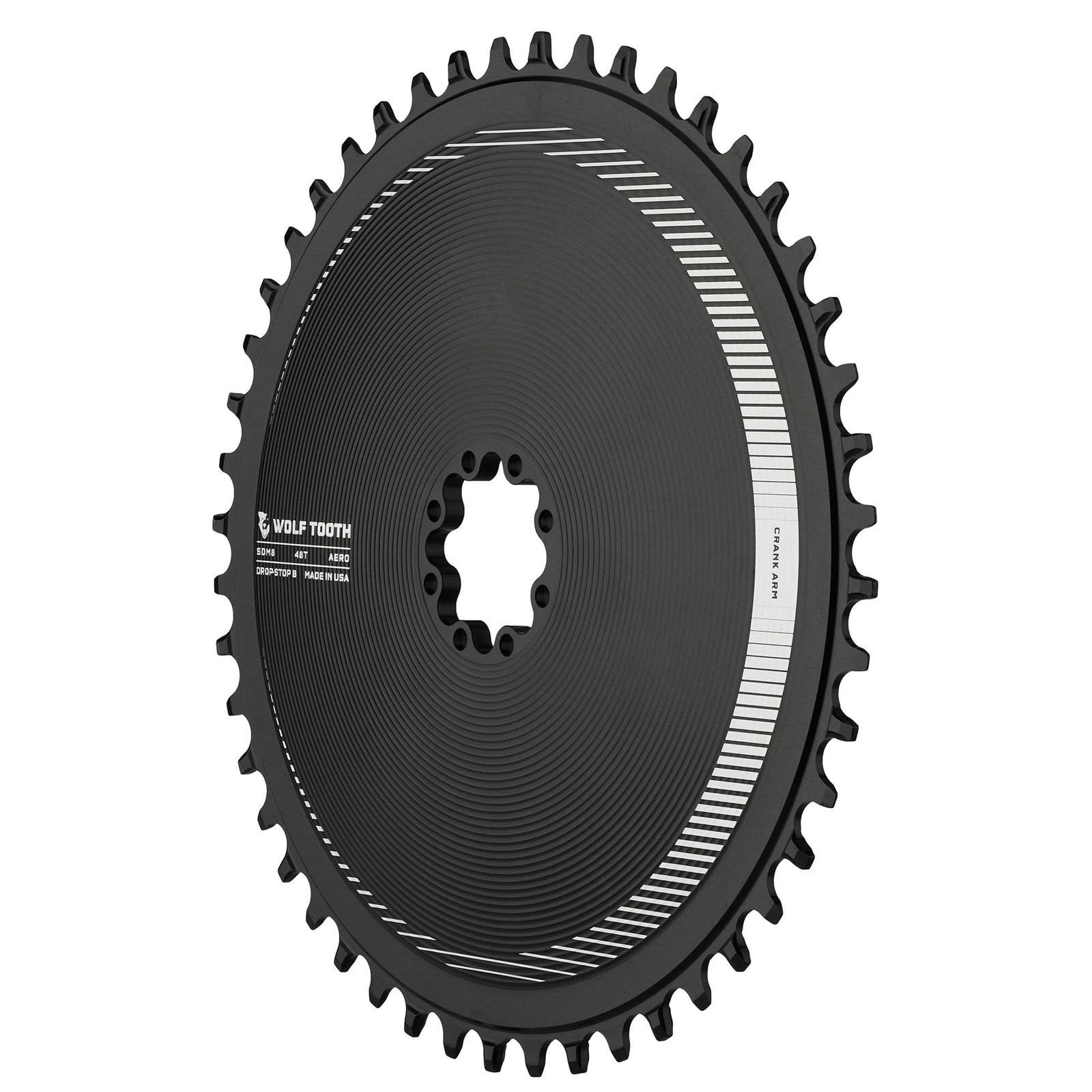 Wolf Tooth Components Aero Chainring, 8-Bolt, Drop-Stop B, 48T, Blk