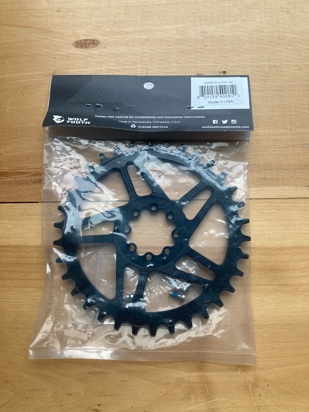 Wolf Tooth 34t DropStop-ST 8-Bolt Chainring SDM8-R-S-03P-34