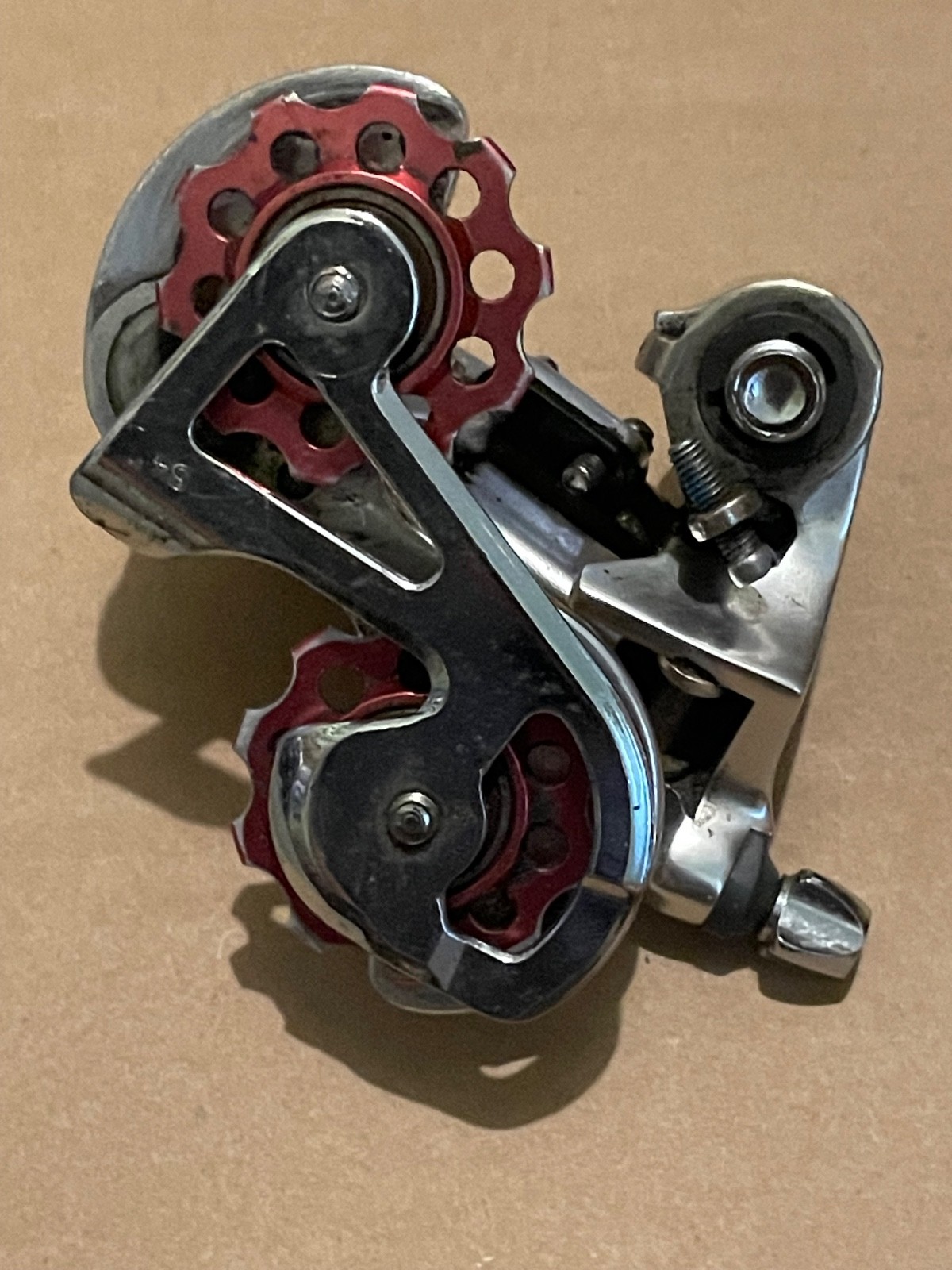 Vintage Sachs New Success Short Cage Rear Derailleur w/Pink Jockey Wheels