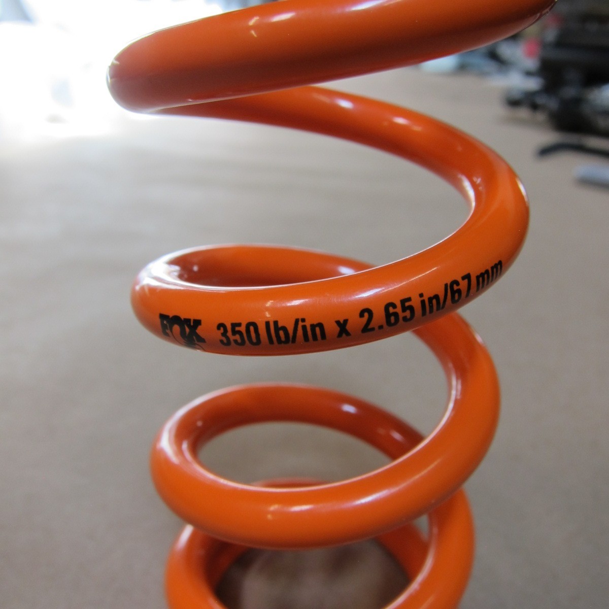 FOX SLS Coil Rear Shock Spring – 350 lb. x 2.65″ / 67mm Stroke, Orange