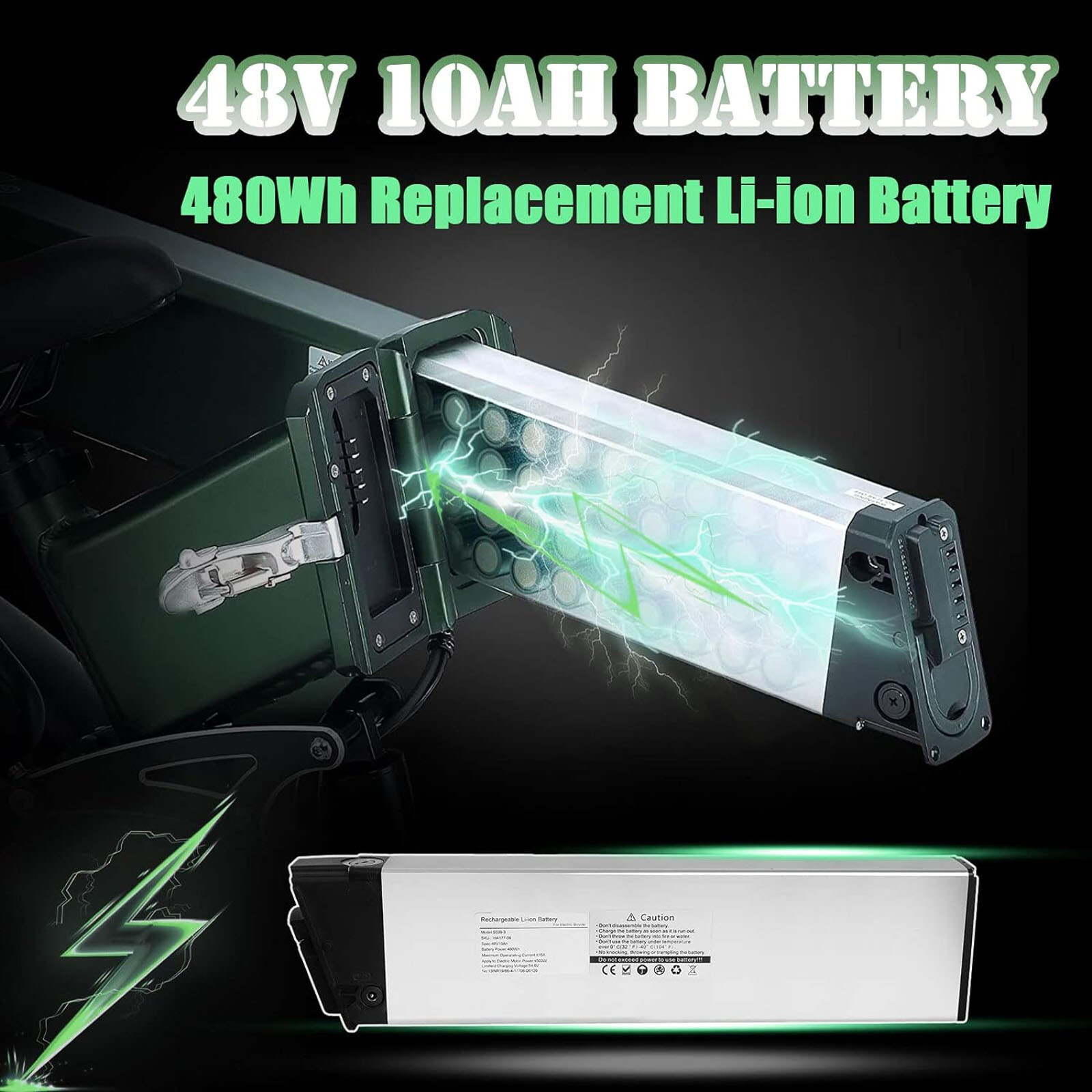 48V 10Ah Sliverfish Lithium-ion Battery For 500W Electric Bicycle E-bike Battery