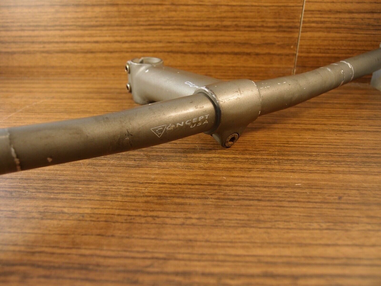 1990’s MTB aluminium flat handlebar Concept USA + ahead stem Concept 1 in