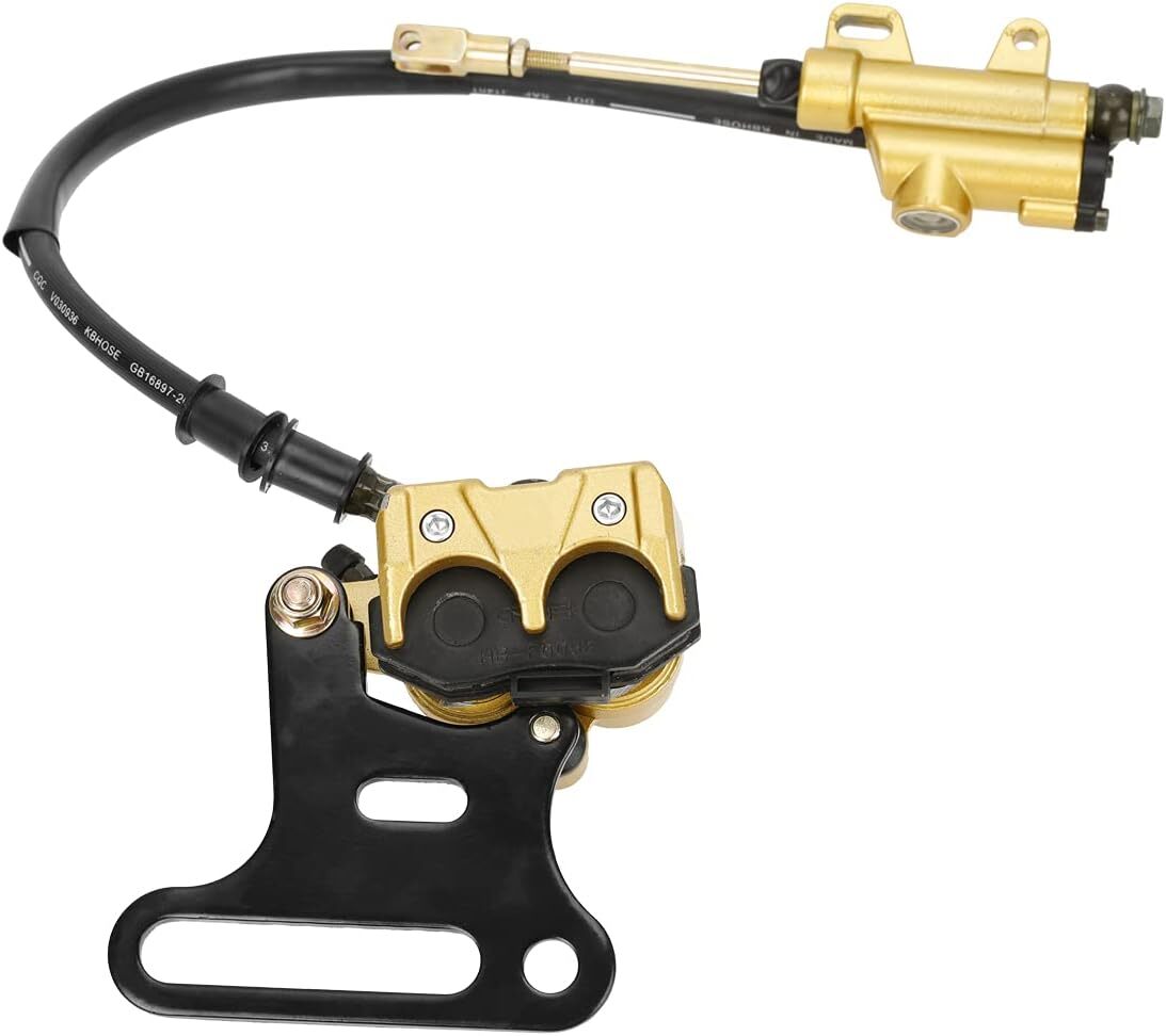12mm Rear Disc Hydraulic Brake Master Cylinder Caliper Assembly Pad for 70cc …