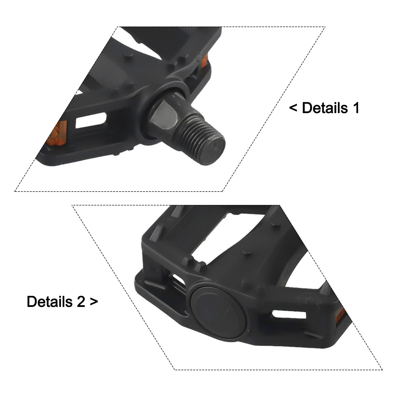Upgraded Reflective Kids Bike Pedals Improved Strength Larger Foot touch Area
