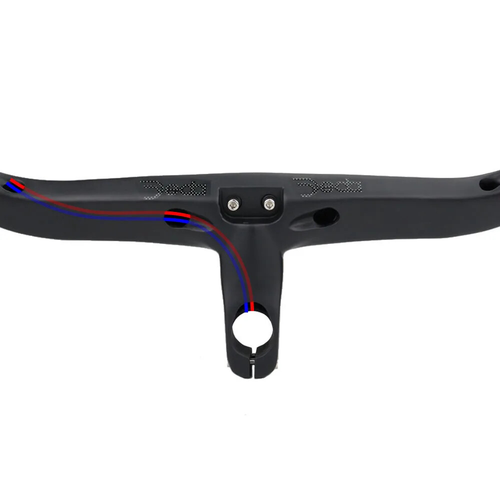 Road Bicycle Handlebars Integrated Carbon Fiber Handlebars 28.6mm with Spacers