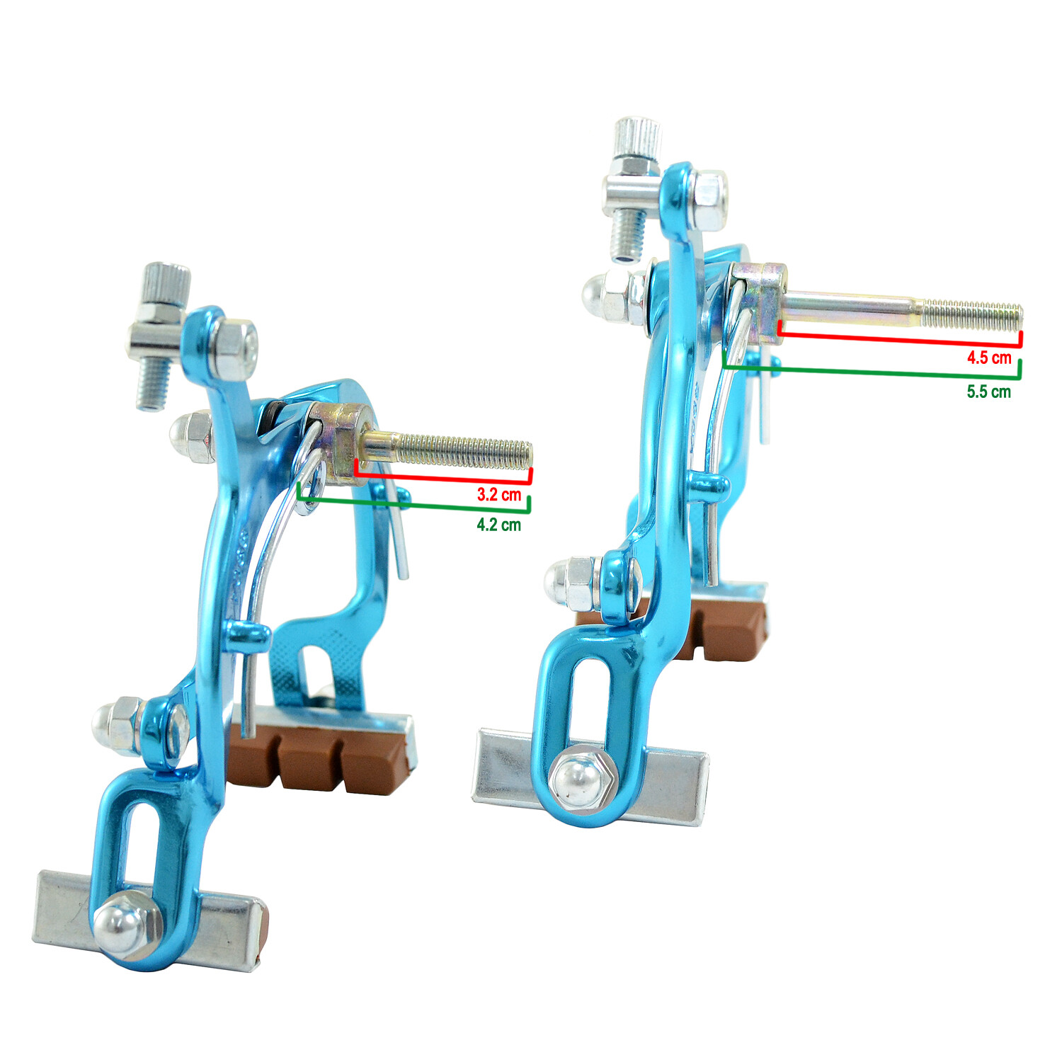 DIA-COMPE MX890 Side Pull Caliper Brake Set (F+R) For Old School BMX , Blue
