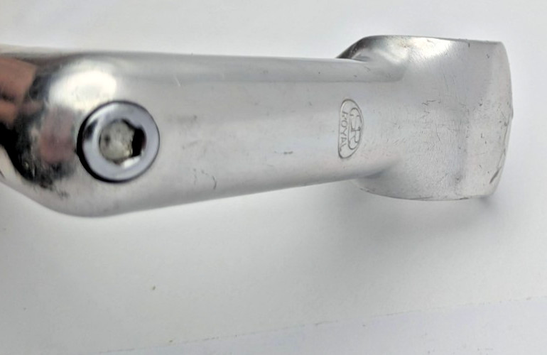 SR ROYAL FORGED QUILL STEM JAPAN 22.2 CLAMP 25.4MM 80MM SILVER ALUMINUM SAKAE