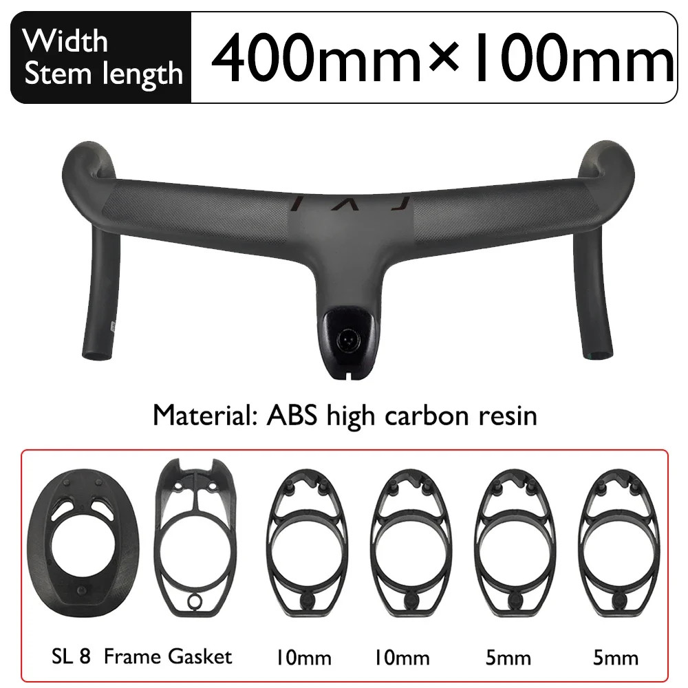 Road Bike Carbo Handlebar 6 Degree Stem Internal Cable Routing Cockpit Di2