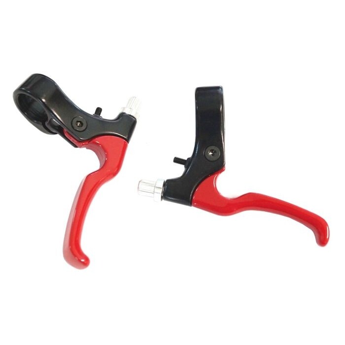 Brake Levers (Pair) — Caliper Brake / 2 Finger / Red Blade —AUS STOCK— Bike BMX