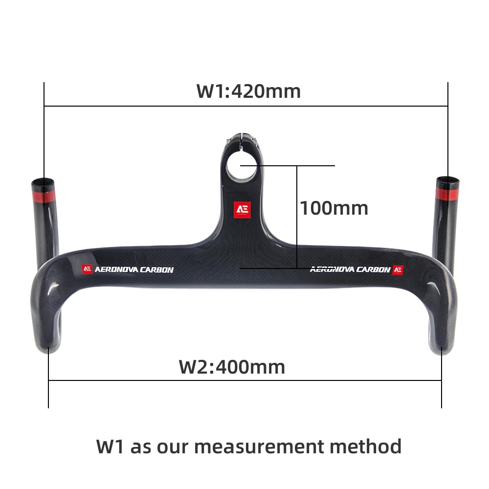 Carbon Road Bike Integrated Handlebar Stem 28.6mm Internal Routing Handlebar