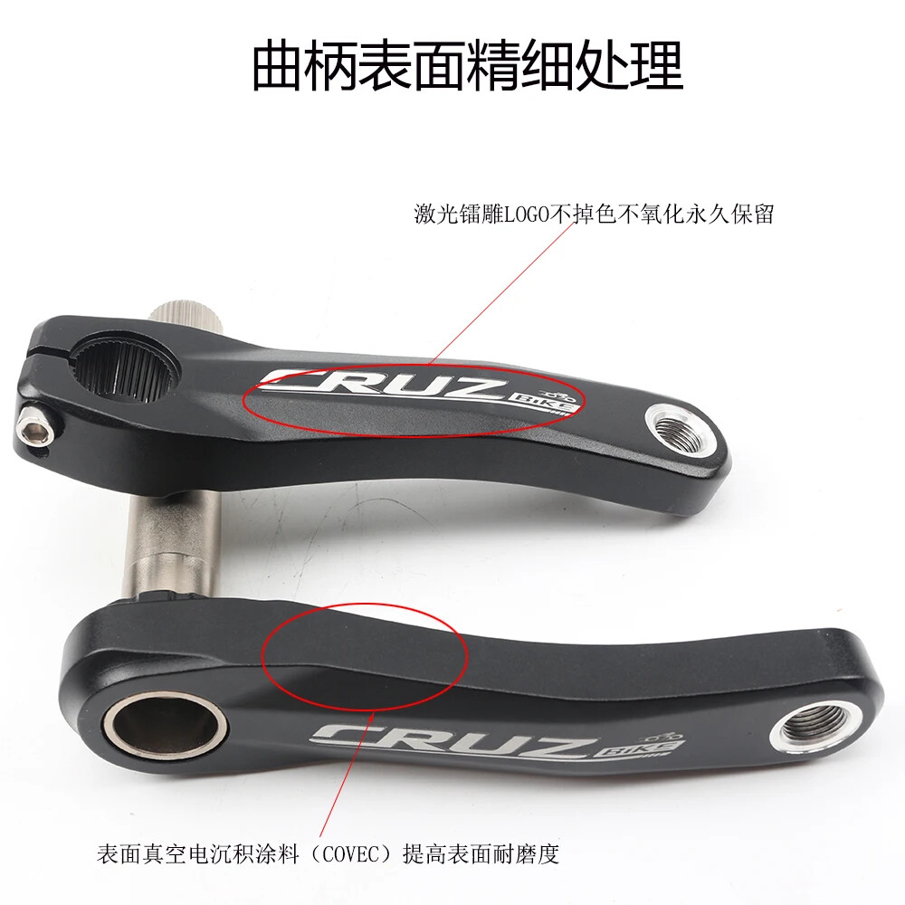 MTB Child Bike Crank Arm 89-150mm Kids Folding Bicycle Crank for 9-12 Speed