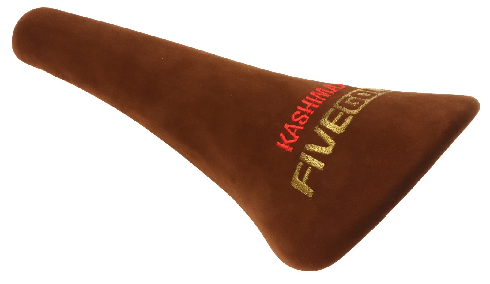 Kashimax Five Gold 8PE Saddle NJS 30mm Rails Brown Suede Leather /w Logo NEW NOS