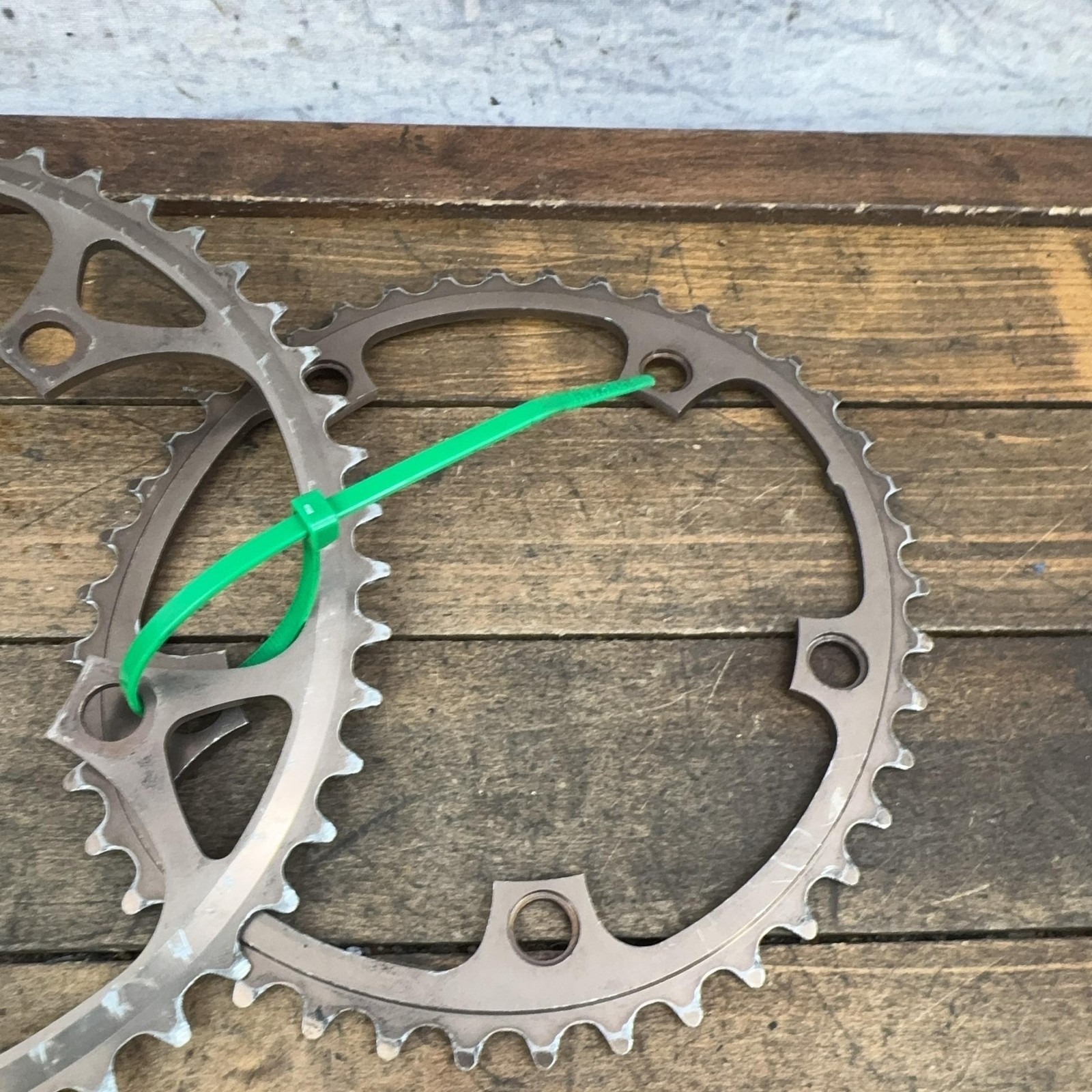 Vintage Shimano Biopace Chainring Set 42 Tooth 130 BCD 5 Arm Road Bike Oval 42t